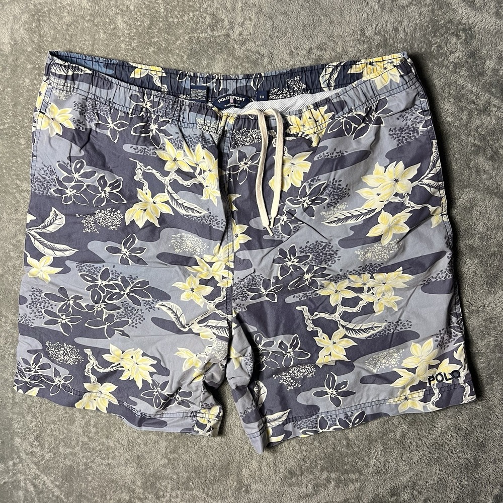 Polo Sport Men's XL Ralph Lauren Swim Trunks Shorts Floral Tropical